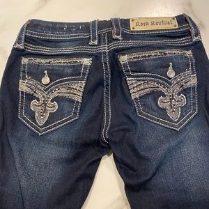 Brand new, never worn Rock Revival straight leg jeans. Size 28 long.